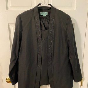 Sara Morgan 3 Piece Black Evening Pants Set Small